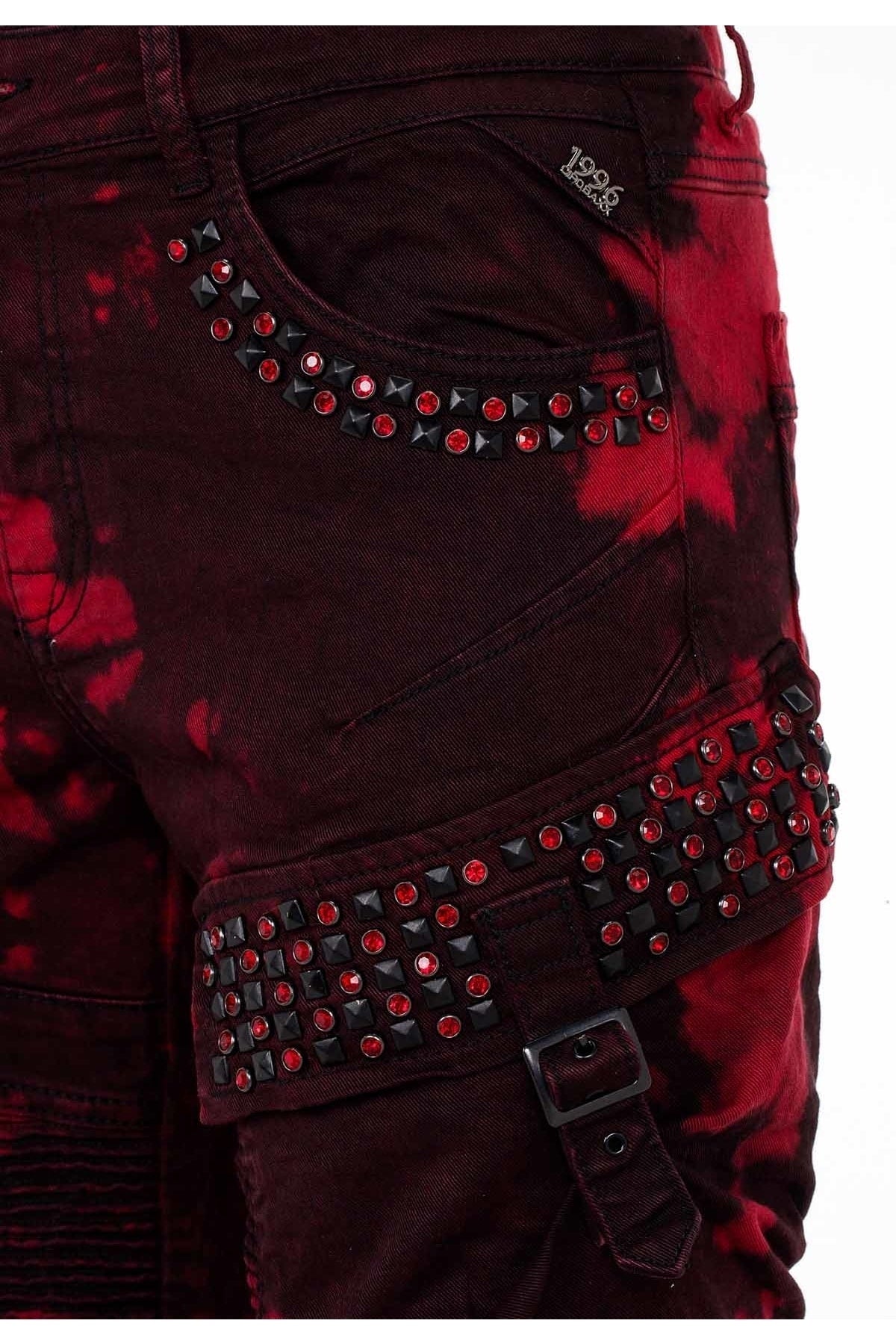 CD558 Men's comfortable jeans in biker design