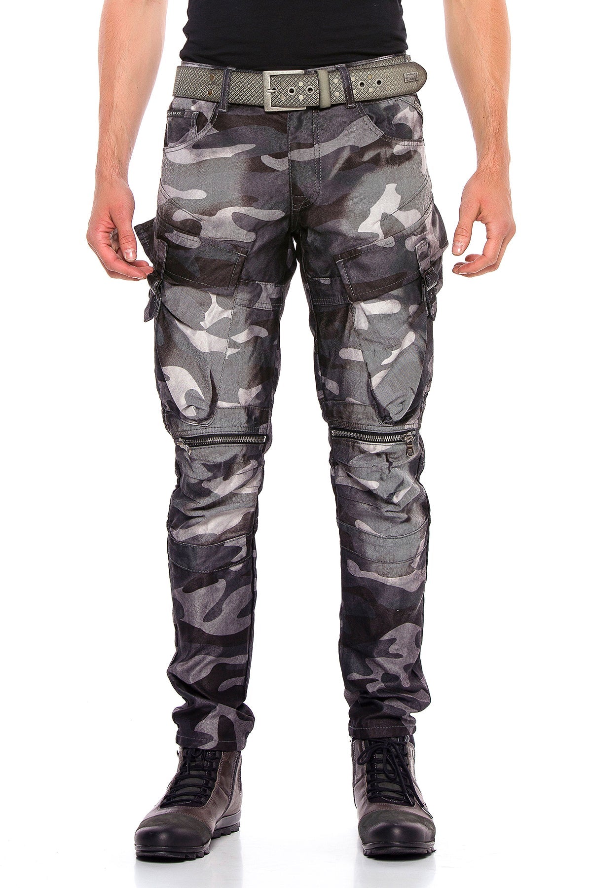 CD560 Men's Cargo Trousers with Side Pockets in Regular Fit