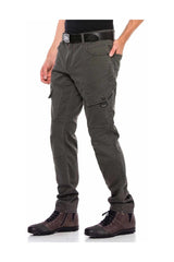 CD566 Men's cargo trousers with slanted cargo pockets