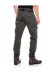 CD566 Men's cargo trousers with slanted cargo pockets