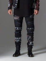 CD571 Men's Straight Fit Jeans with cool lettering