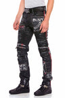 CD571 Men's Straight Fit Jeans with cool lettering