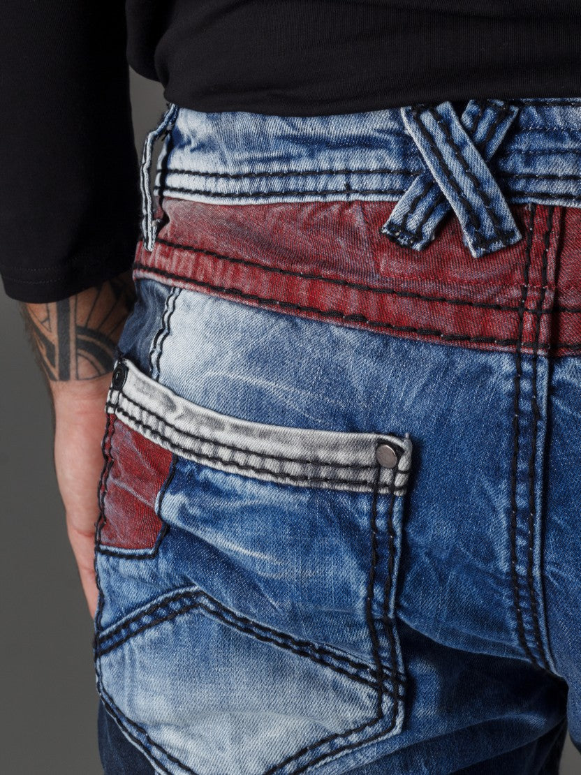 CD574 Men's comfortable jeans in an extravagant design
