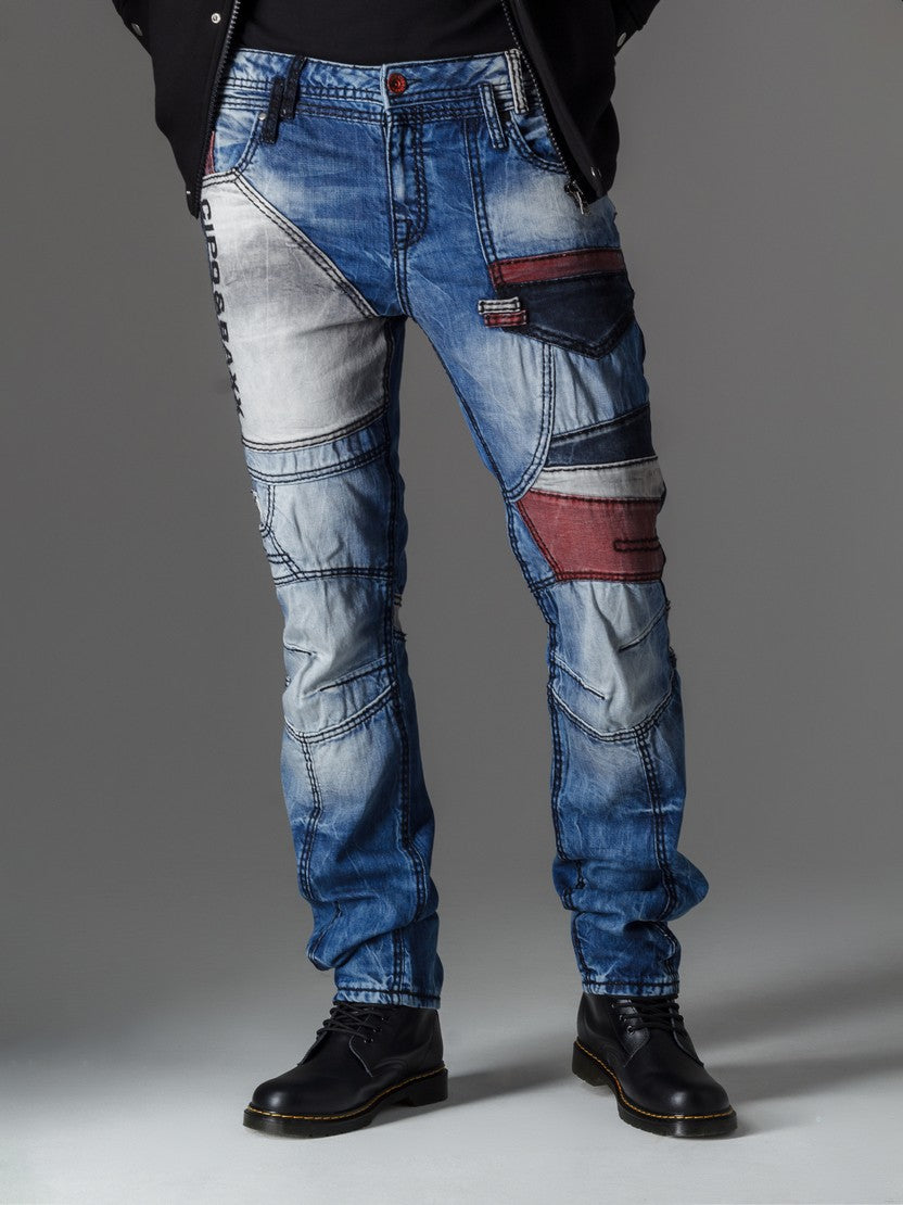 CD574 Men's comfortable jeans in an extravagant design