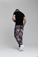 CD587 Men's comfortable jeans with paint splatter details
