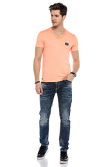 CD593 Men's comfortable jeans with wide decorative seams