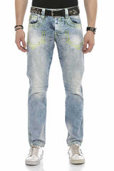 CD596 Men's comfortable jeans with a light wash