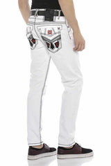 CD601 Men's comfortable jeans with striking contrast stitching