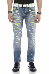 CD605 Men's comfortable jeans in the trendy destroyed look