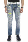 CD605 Men's comfortable jeans in the trendy destroyed look