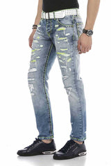 CD605 Men's comfortable jeans in the trendy destroyed look