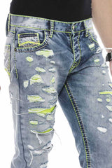 CD605 Men's comfortable jeans in the trendy destroyed look