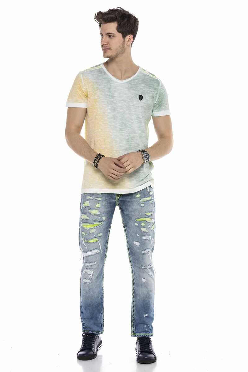 CD605 Men's comfortable jeans in the trendy destroyed look