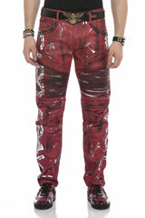 CD608 Men's skinny jeans with color coating