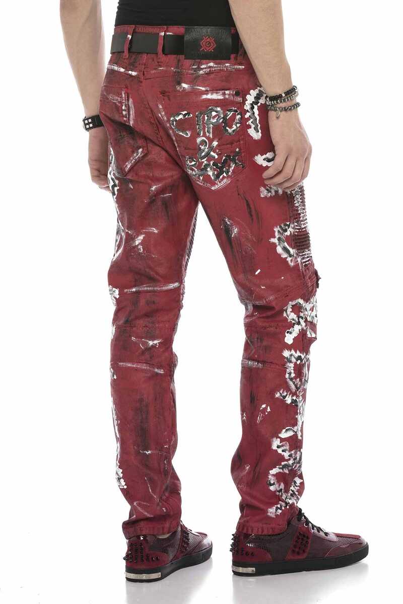 CD608 Men's skinny jeans with color coating
