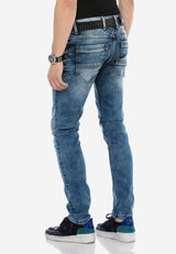 CD621 Men's comfortable jeans in a trendy used look