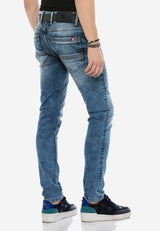 CD621 Men's comfortable jeans in a trendy used look