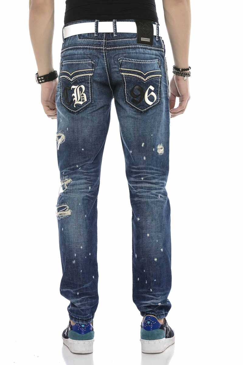 CD627 Men's jeans in trendy style with stylish cutouts