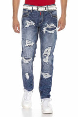 CD644 Men's comfortable jeans in the trendy destroyed look
