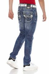 CD644 Men's comfortable jeans in the trendy destroyed look
