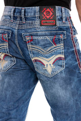 CD651 Men's comfortable jeans in a casual destroyed look
