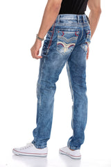 CD651 Men's comfortable jeans in a casual destroyed look