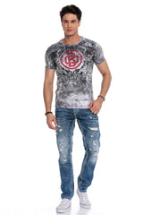 CD651 Men's comfortable jeans in a casual destroyed look