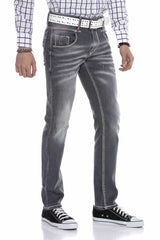 CD668 Men's comfortable jeans in a modern straight fit