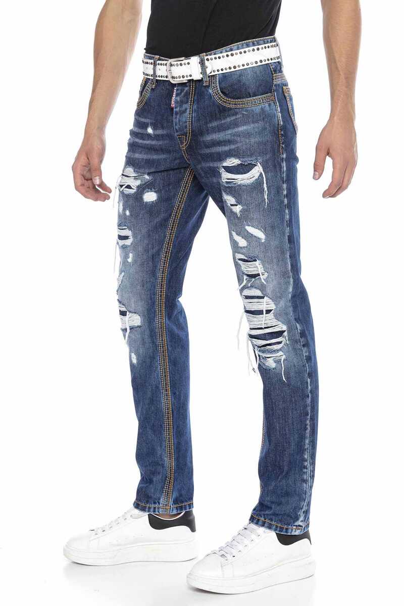 CD670 Men's ripped casual jeans with trendy details