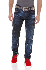 CD677 Men's Straight Fit Jeans with striking wash
