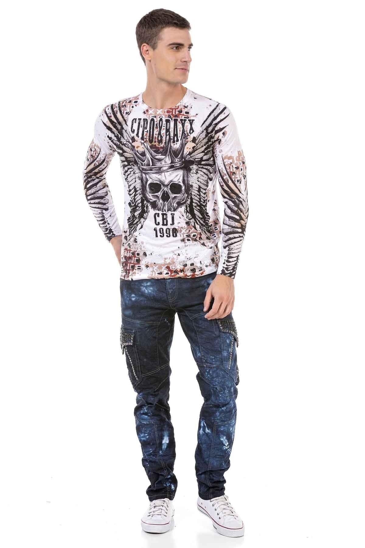 CD677 Men's Straight Fit Jeans with striking wash