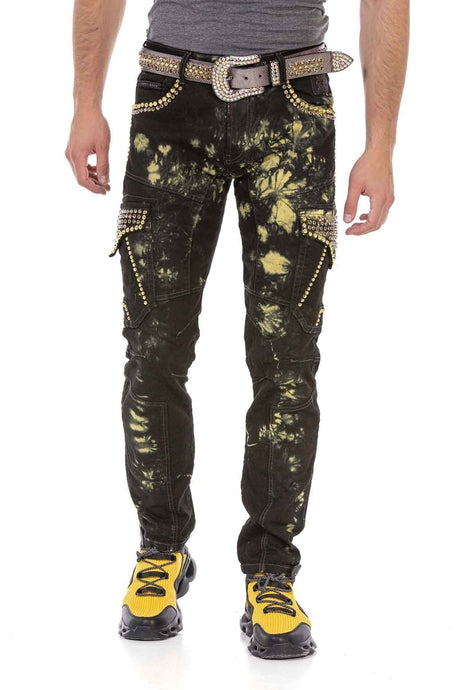 CD677 Men's Straight Fit Jeans with striking wash