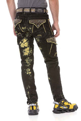 CD677 Men's Straight Fit Jeans with striking wash