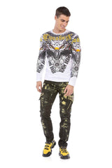 CD677 Men's Straight Fit Jeans with striking wash