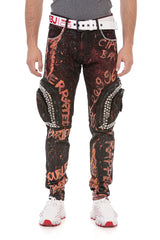 CD693 Men's trendy jeans with rivets