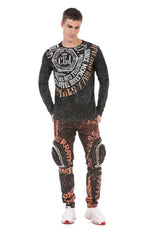 CD693 Men's trendy jeans with rivets