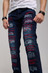CD694 men's jeans in an extravagant look