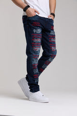 CD694 men's jeans in an extravagant look