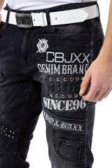 CD696 Men's slim-fit jeans with cool studs