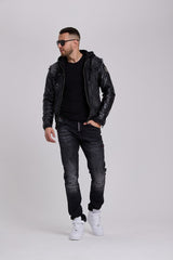 CD699 Men's Straight Fit Jeans with Cool Used Wash
