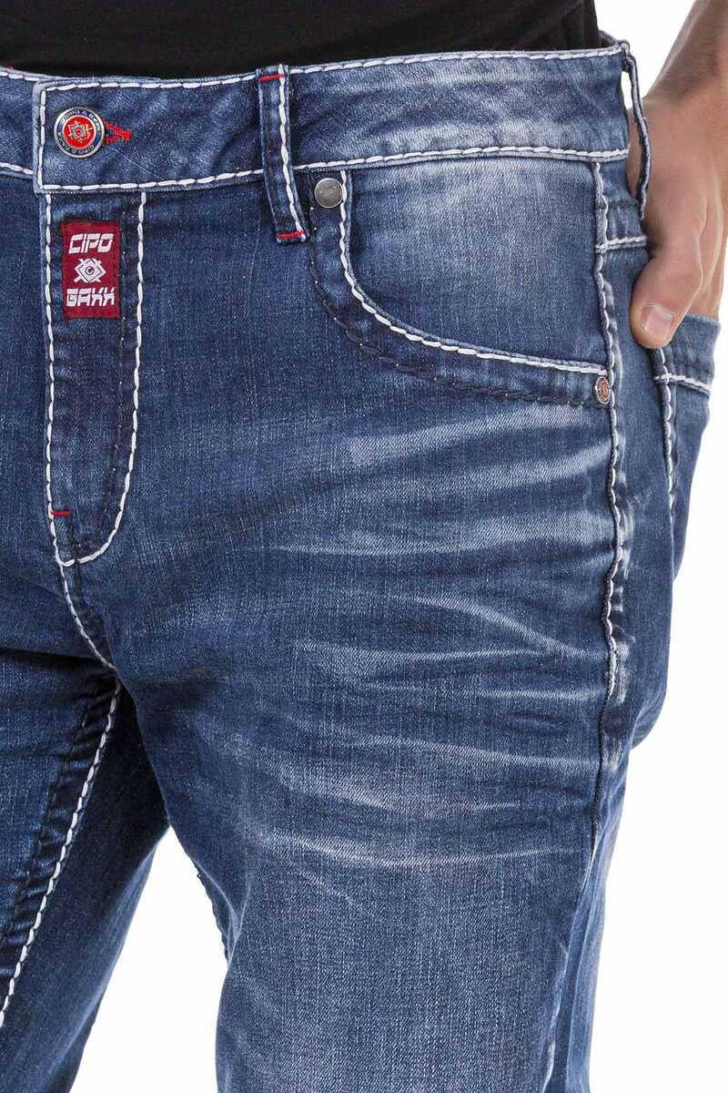 CD704 Men's Straight Fit Jeans in Classic 5-Pocket Style