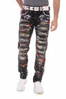 CD715 Men's straight jeans in a cool street style