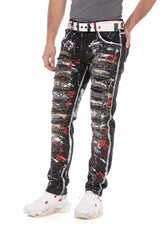 CD715 Men's straight jeans in a cool street style