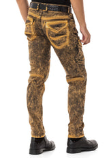 CD780 Men's Straight Jeans with trendy cargo pockets
