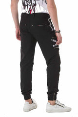 CD785 Men's cargo trousers with trendy brand lettering