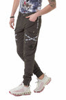 CD786 Men's cargo trousers with trendy brand lettering