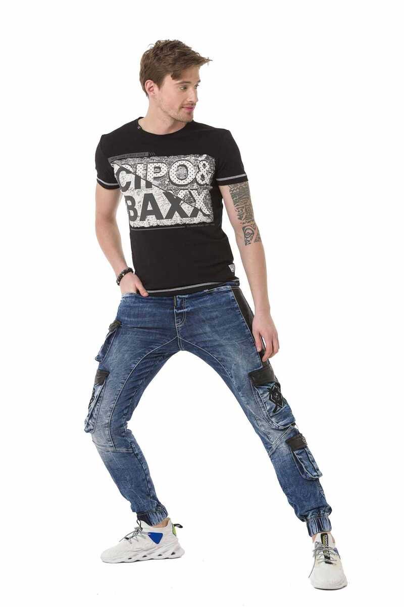 CD790 men's straight jeans in a designer look