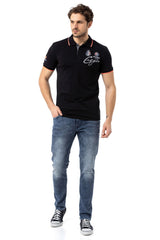 CD811 Men's straight jeans with trendy decorative stitching