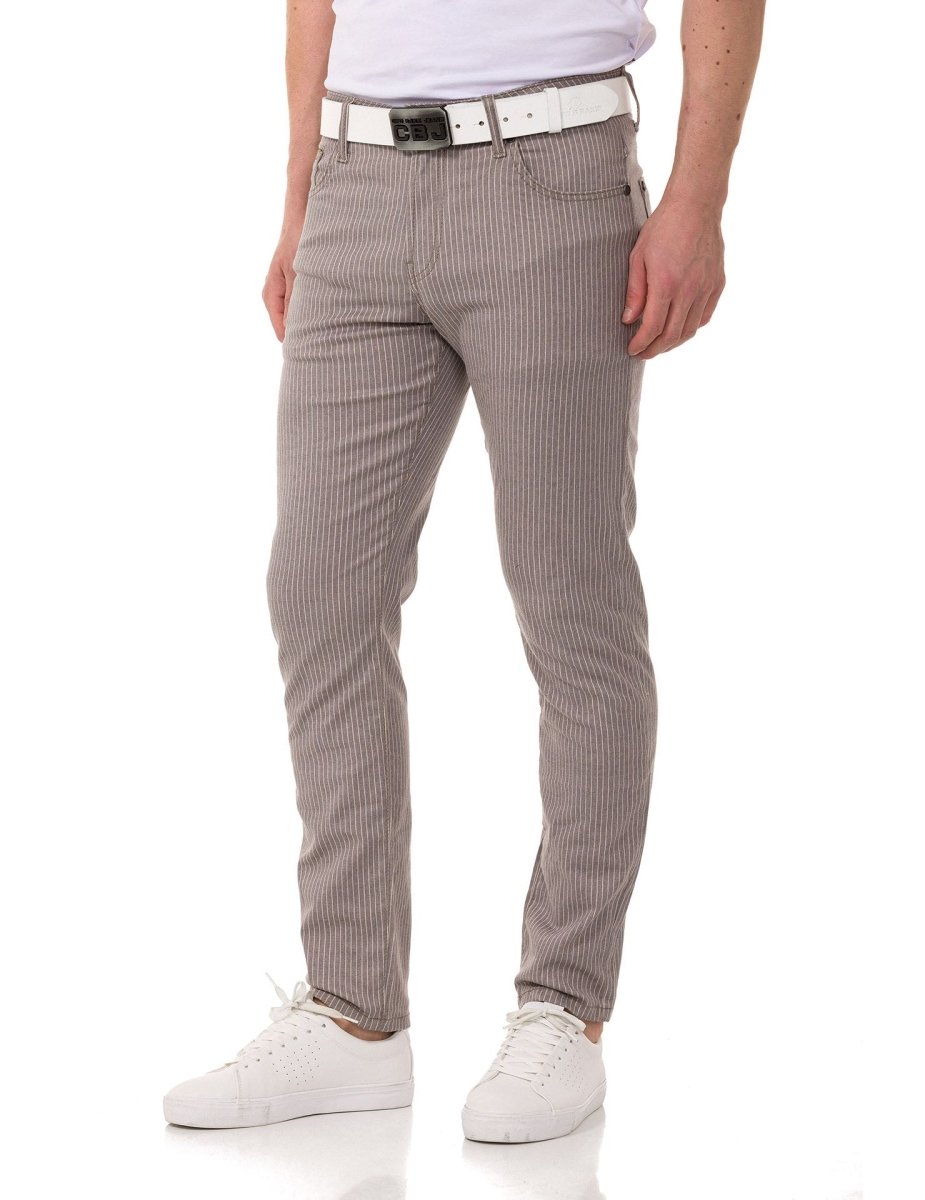 CD841 Men's fabric trousers in a fashionable slim fit cut
