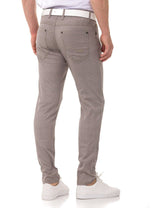 CD841 Men's fabric trousers in a fashionable slim fit cut